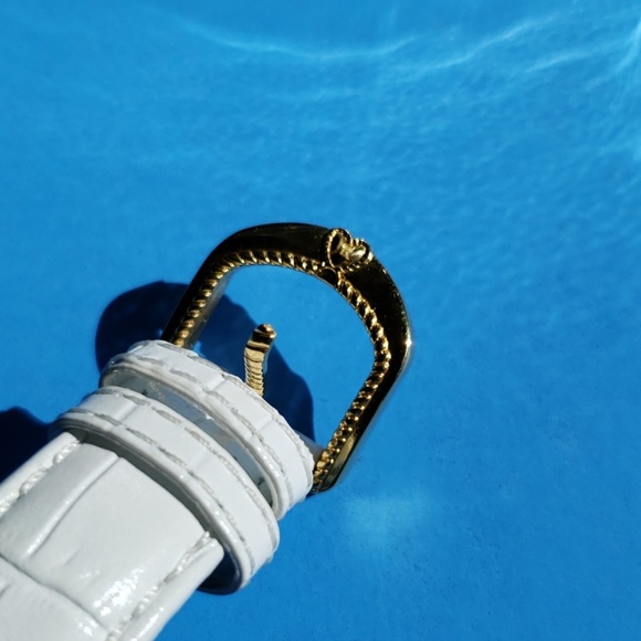 Judith Ripka Diamonique White Leather Watch - Picture 5 of 8